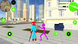 Spider StickMan Rope Hero Mafia Gangster Vegas Big City - Android gameplay