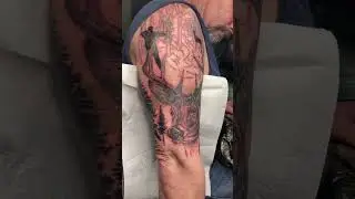 Cover Up Deer Tattoo in Progress #tattoo #deer #forest #deerhunting #shorts #yoursoulonskin