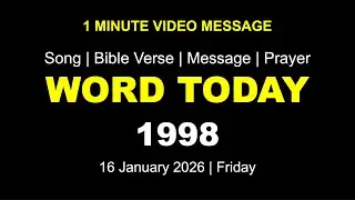 Word Today-1998 | Bro RSV | One-Minute Video Message (Malayalam) | 16 January 2026