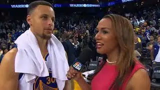 Stephen Curry Bank shot and Interview on his Birthday in 2016