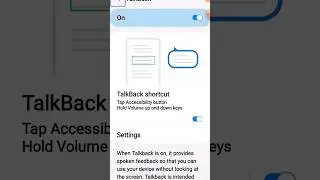 How to torn of talk back in samsung galaxy A10