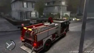 ELS en action sur camion de pompier (GTAIV)