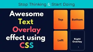 CSS Text Overlay effect. Responsive card with text overlay effect.