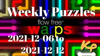 Flow Free Warps - Weekly Puzzles - Tangle Challenge - 2021-12-06 to 12 - December 6th to 12th 2021