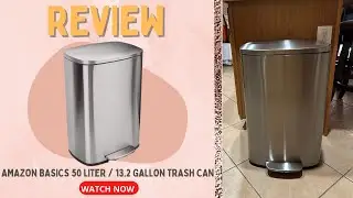 Amazon Basics Smudge Resistant Rectangular Trash Can With Soft-Close Foot Pedal Review
