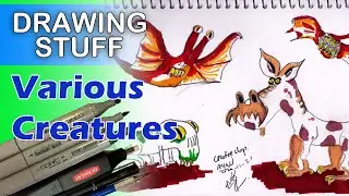 Drawing Aliens, Monsters and Strange Animals Creature Design: Gecko, dog cow, hell beasts