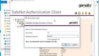 How to Admin logon and user password reset on Safenet eToken