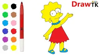Drawing and Painting of Lisa Simpson | Coloring Videos For Kids