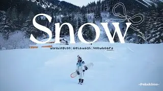 [Vlog] ✨Washington State Crystal Mountain in the Winter ❄️ Snowboard 🏂