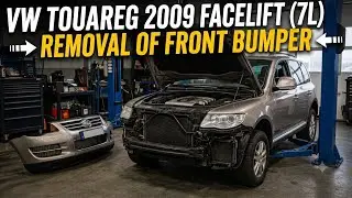Vw touareg 7L facelift removal of front bumper/mask/headlights