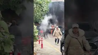 Tunnel electric car fire sparks quick response in Hubei, China