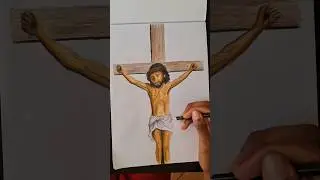 Jesus Crucifixion Art #shorts #drawing #Jesus #art