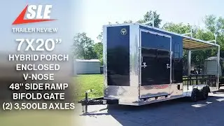 Review of 7x20 Black Enclosed Hybrid Trailer with 48'' Side Ramp