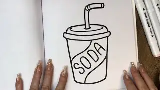 Relaxing Coloring | Satisfying Soda Cup Art for Stress Relief
