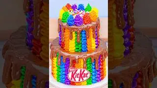 How To Make Miniature Rainbow Kitkat Cake