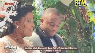 Mariage de la Princesse Jeanne d'Arc Astrid Ndatabaye Naweza et Cibangwa Manassé.