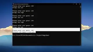 Guess the Magic Number Program in C++