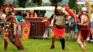 Roman Gladiators Fight at Cork Military Show 2014