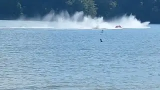 Vintage hydroplanes at Ceaser Creek Hydrobowl 2025
