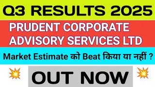 Prudent Q3 Results 🔴 Prudent Corporate Advisory Services Ltd 🔴 Prudent Corporate Share Latest News