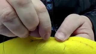 Backstitching Emoji Pillow
