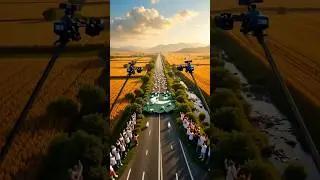90,k Rabbits Create a Giant Pakistani Flag &ndash; Unreal Cinematic Shot! #foryou #14august #viral #100k