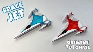 ✨ Cosmic Space Jet 🚀  Origami DIY Paper Plane Crafting | Original Coloring design