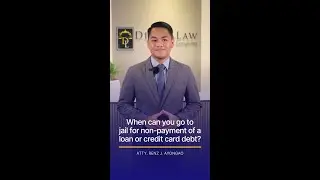 When can you go to jail for non-payment of a loan or credit card debt?