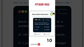 Python Coding Challenge Day - 24 | What is the output of the following Python Code?  