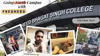 Going #northcampus with freshers friends #duelection day #delhiuniversity #dusu2025