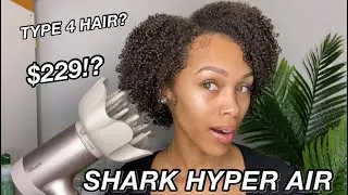 SharkHome $229 Curl Defining Diffuser On Type 4 Hair | Is It Worth It? Dyson Dupe?