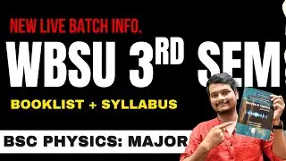 &ldquo;WBSU B.Sc. Physics 3rd Semester Waves & Optics | Syllabus, Booklist & Live Batch&rdquo;