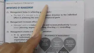 Chapter 1# BSt# Class12# Objectives and Importance of Management ( Short Explanation)