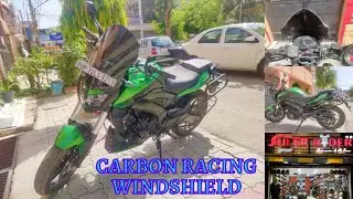 Bajaj Dominar 400 Best Modification | Touring Accessories Carbon Racing Windshield Installation