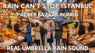 Istanbul Turkey 2026 4K Walking Tour | Emin&ouml;n&uuml; Market + Old Bazaar Area in the Rain Real Life Crowds