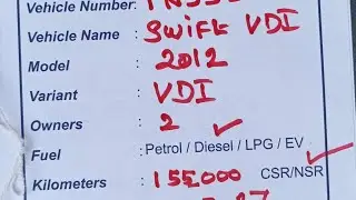 Swift VDI 2012 model second owner RC current for sales location gobi 75400 66048