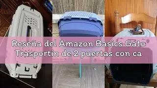 Reseña del Amazon Basics Gato Trasportín de 2 puertas con carga superior, 48 cm, Azul