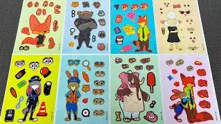 [paper diy] Oddly Satisfying Zootopia 2 Sticker Book DIY | Cute Animal ASMR