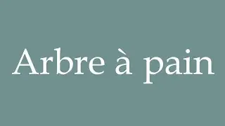 How to Pronounce ''Arbre &agrave; pain'' (Breadfruit) Correctly in French