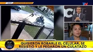 SAN ANTONIO DE PADUA I Motochorros intentaron robarle el celular, se defendió y huyeron