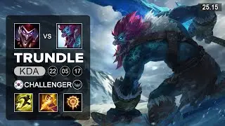 Trundle vs Shaco Jungle - KR Challenger - Patch 25.15 Season 15