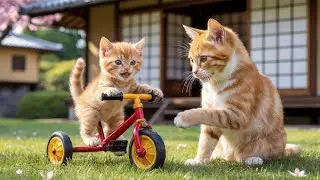 Mother cat in sweet surprise for kitchen in Emotional cat kids stores - Cat stories meow 