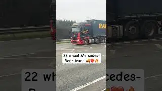 Massive 22-Wheel Mercedes-Benz Truck in Action | Heavy Haulage in England 🚛🔥 #truckspotting #auto