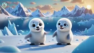 Six Baby Seals Wiggle on Ice | Fun Animal for Kids | Cute Seal Rhyme for Toddlers & Preschoolers