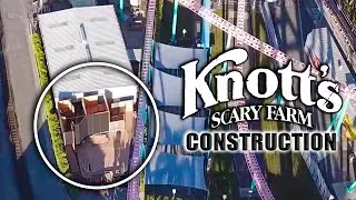Knott's Scary Farm 2020 Construction Update for NEW Maze & Bear-y Tales Ride COMPLETE