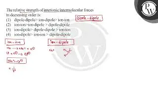 The relative strength of interionic/intermolecular forces in decreasing order is:....