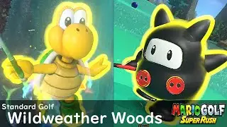 Mario Golf Super Rush Koopa Troopa vs Ninji in WildWeather Woods