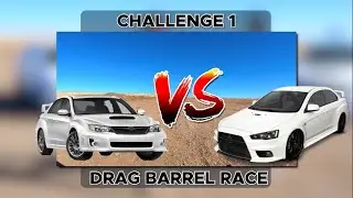 WRX против EVO X Drag Barrel Race, заезд 1 и клипы из эпизода 1