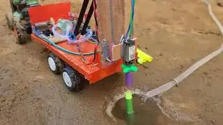 Diy tractor mini borewell drilling machine | submersible water pump