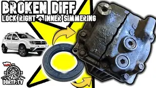 Broken rear diff, oil seal replacement, resuscitation | broken rear diff Dacia Duster 4WD, diff l...
